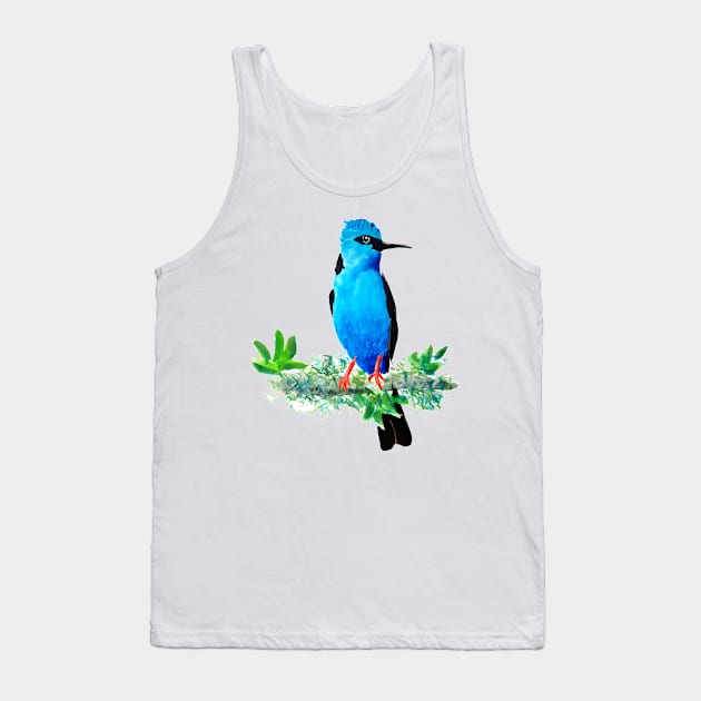 Red Legged Honeycreeper Bird Tank Top by julyperson